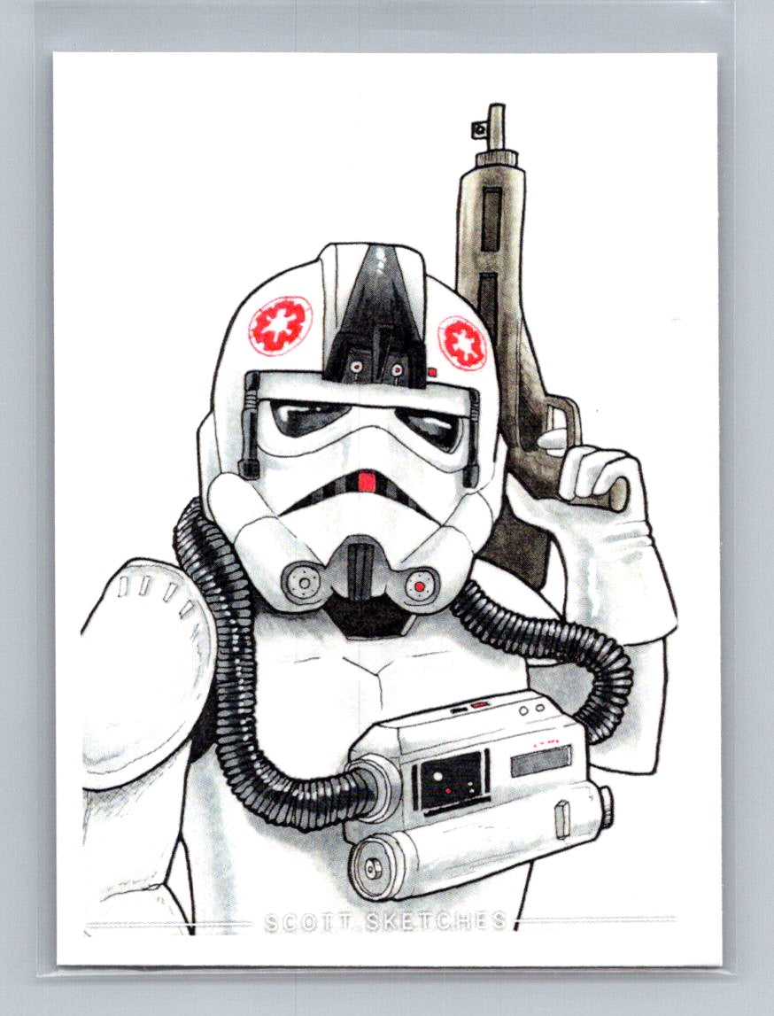 ATAT Pilot - Scott Sketches Trading Card Print Fan Art
