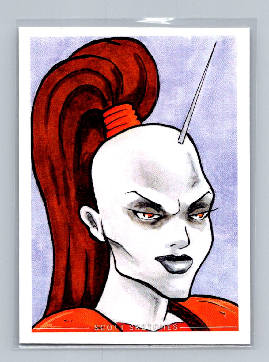 Aurra Sing - Scott Sketches Trading Card Print Fan Art