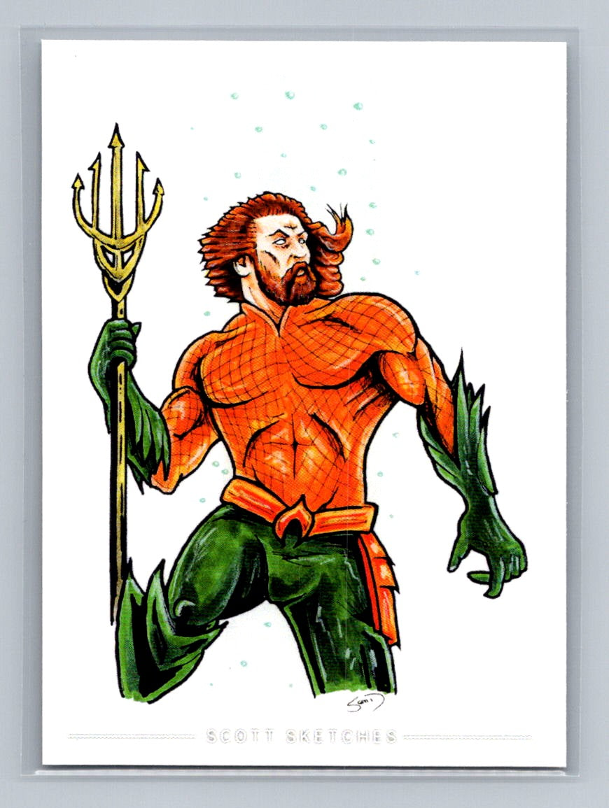 Aquaman - Scott Sketches Trading Card Print Fan Art