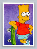 Bart Simpson - Scott Sketches Trading Card Print Fan Art