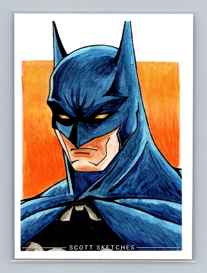 Batman - Marker - Scott Sketches Trading Card Print Fan Art