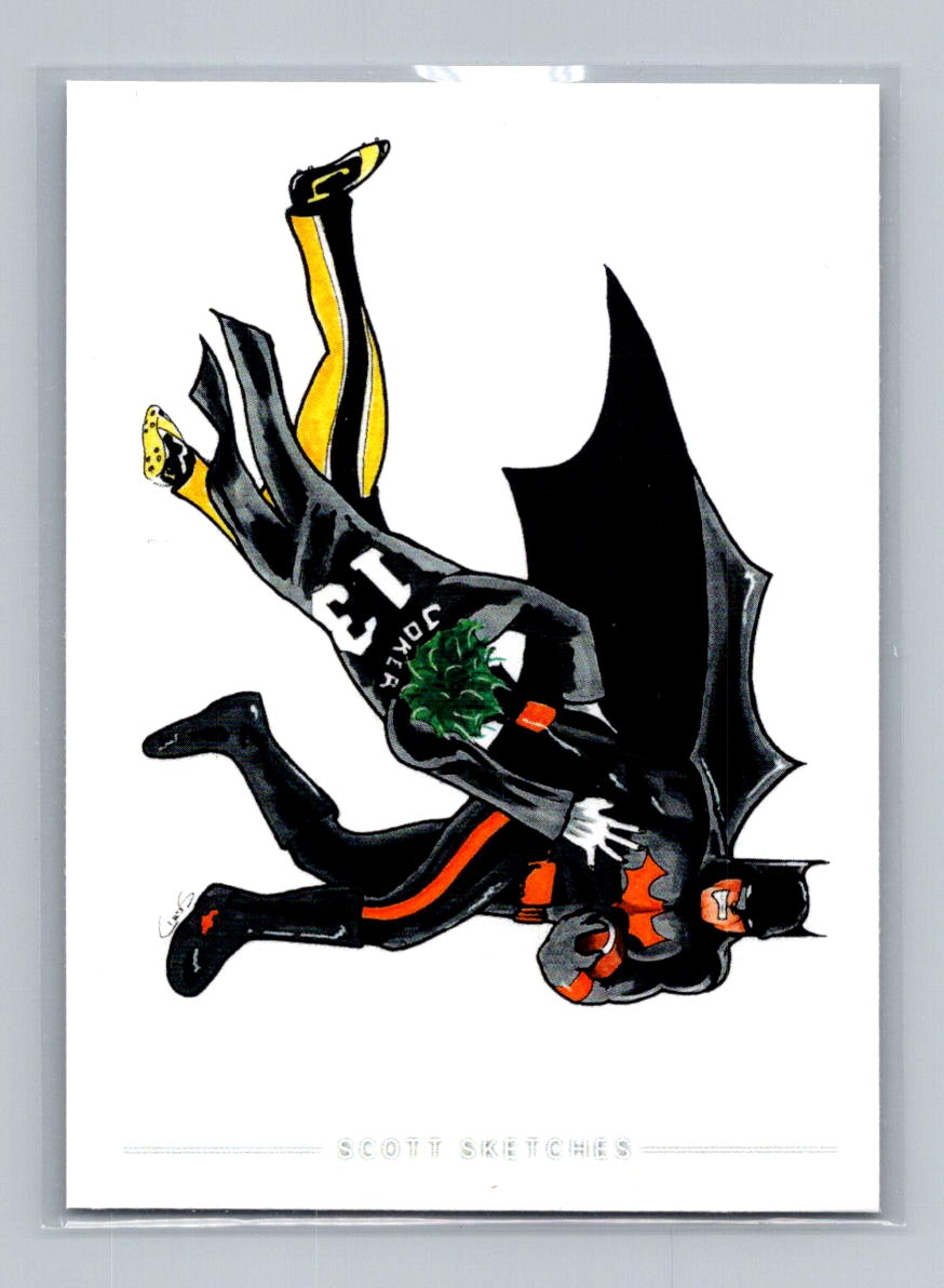 Batman vs Joker - Scott Sketches Trading Card Print Fan Art