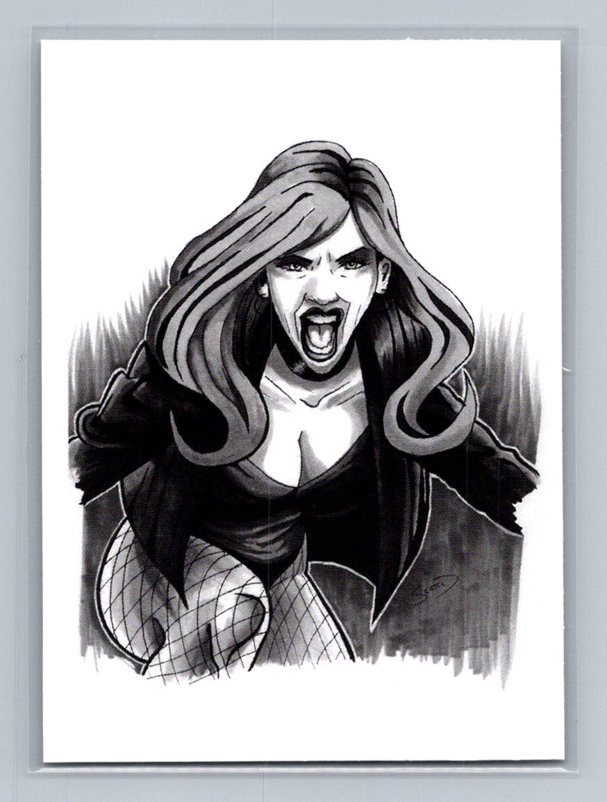 Black Canary - Scott Sketches Trading Card Print Fan Art