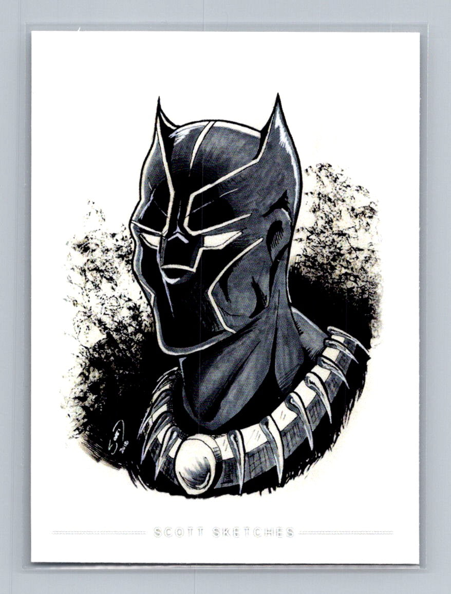 Black Panther - Scott Sketches Trading Card Print Fan Art