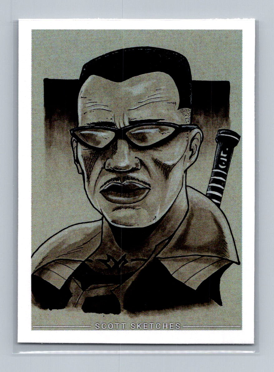 Blade - Scott Sketches Trading Card Print Fan Art
