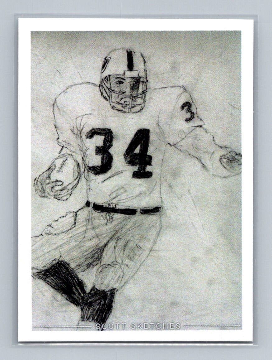 Bo Jackson - Pencil - Scott Sketches Trading Card Print Fan Art