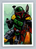 Boba Fett - Jetpack - Scott Sketches Trading Card Print Fan Art