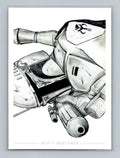 Boba Fett - Pencil - Scott Sketches Trading Card Print Fan Art