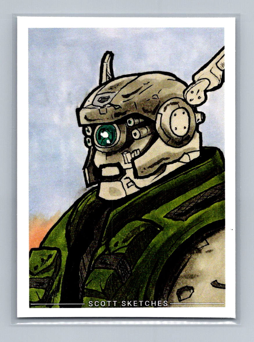 Briareos Hecatonchires - Scott Sketches Trading Card Print Fan Art