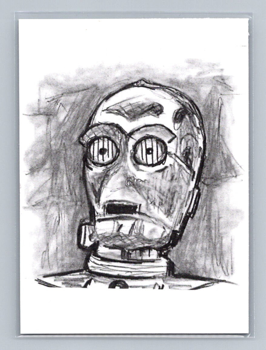 C3-P0 - Scott Sketches Trading Card Print Fan Art