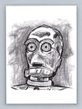 C3-P0 - Scott Sketches Trading Card Print Fan Art