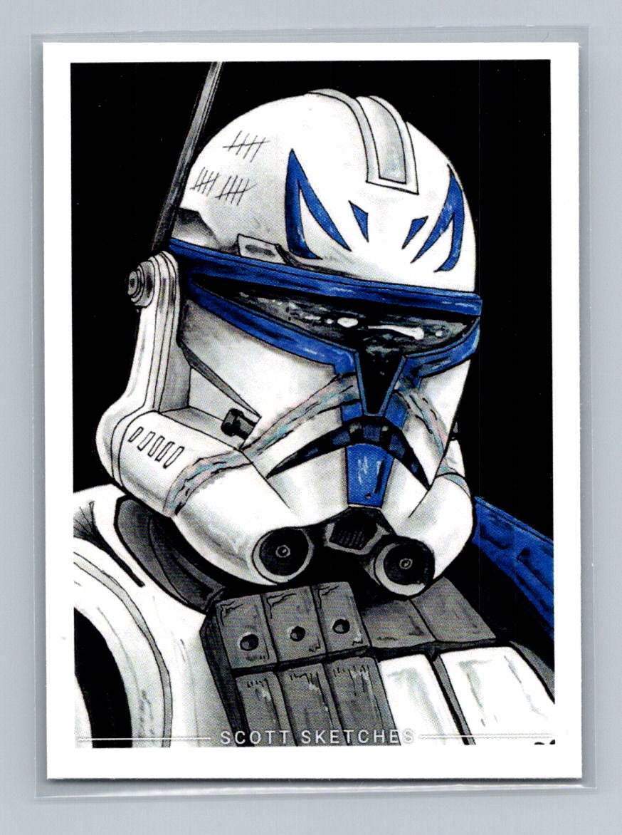 Captain Rex - Scott Sketches Trading Card Print Fan Art