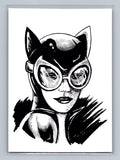 Cat Woman - Scott Sketches Trading Card Print Fan Art