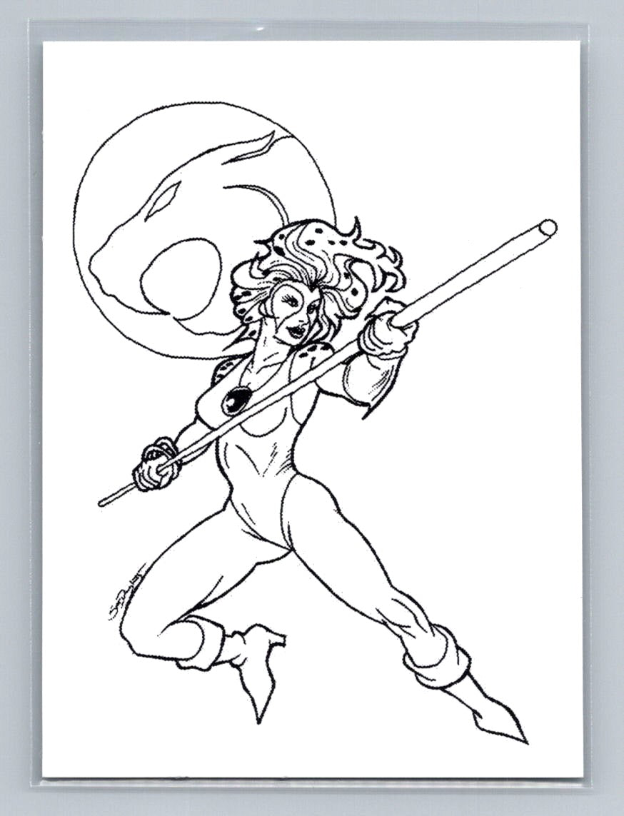 Cheetara - Ink - Scott Sketches Trading Card Print Fan Art