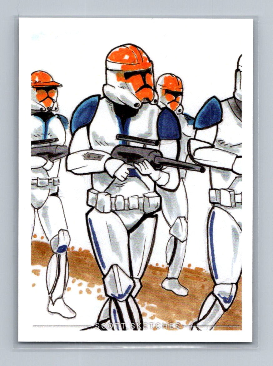 Clone Troopers - Scott Sketches Trading Card Print Fan Art