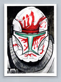Clone Trooper Sev - Scott Sketches Trading Card Print Fan Art