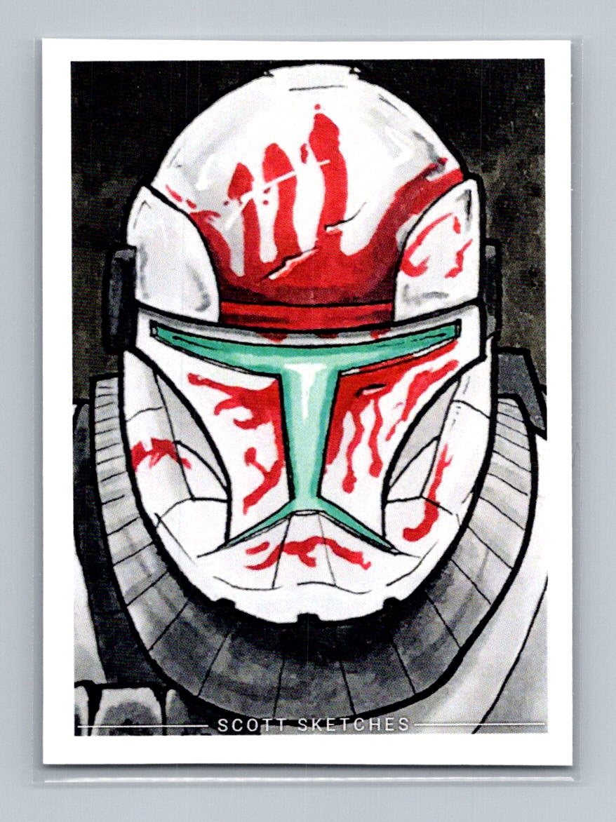 Clone Trooper Sev - Scott Sketches Trading Card Print Fan Art