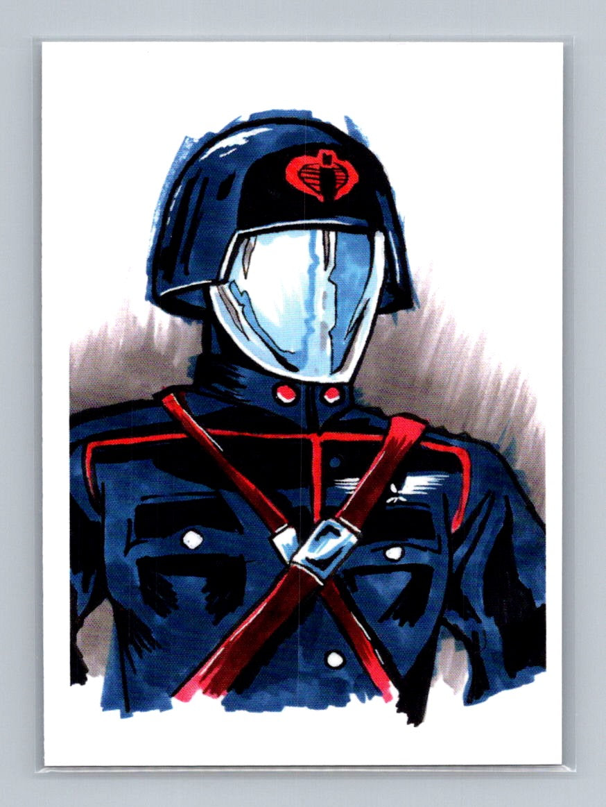 Cobra Commander - Ink - Scott Sketches Trading Card Print Fan Art
