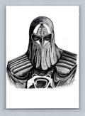 Cobra Commander Hood - Scott Sketches Trading Card Print Fan Art