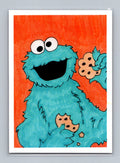Cookie Monster - Scott Sketches Trading Card Print Fan Art