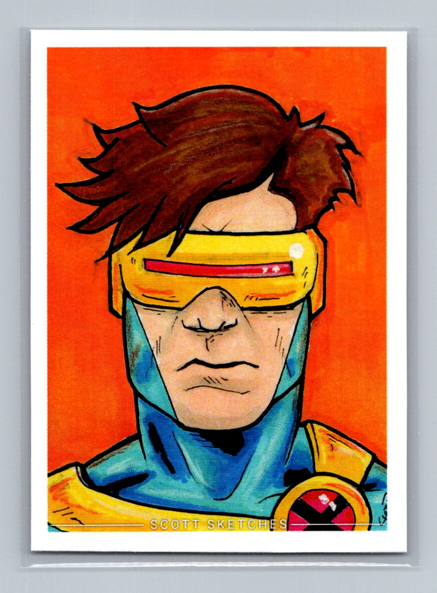 Cyclops - Xmen - Scott Sketches Trading Card Print Fan Art