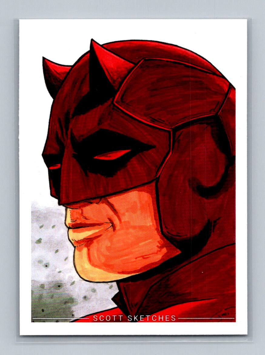 Daredevil - Marker - Scott Sketches Trading Card Print Fan Art