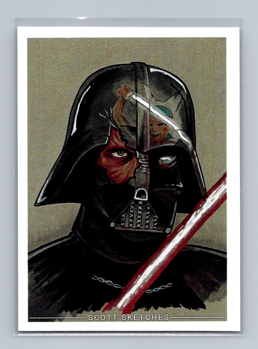 Anakin Vader - Scott Sketches Trading Card Print Fan Art