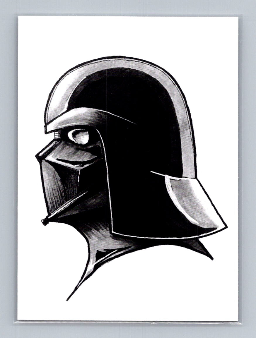 Darth Vader Helmet - Scott Sketches Trading Card Print Fan Art