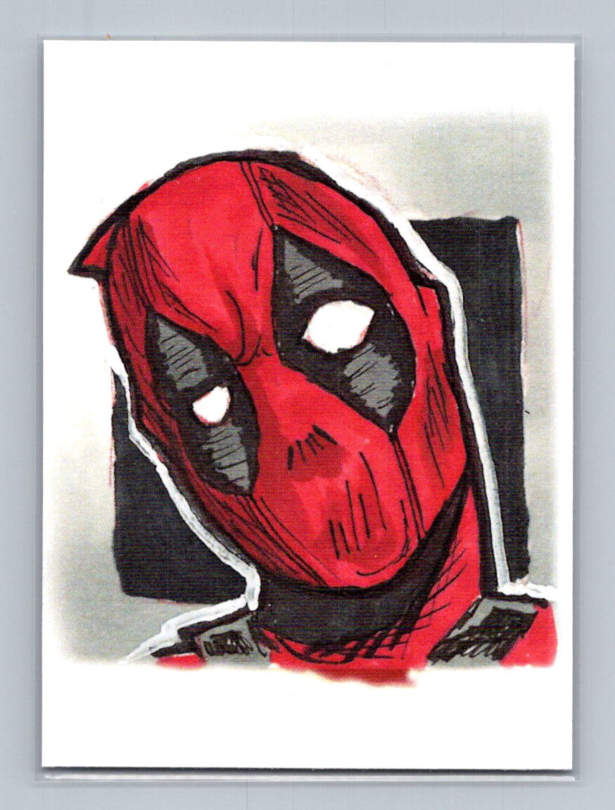 Deadpool Smirk - Scott Sketches Trading Card Print Fan Art