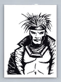 Gambit - Ink - Scott Sketches Trading Card Print Fan Art