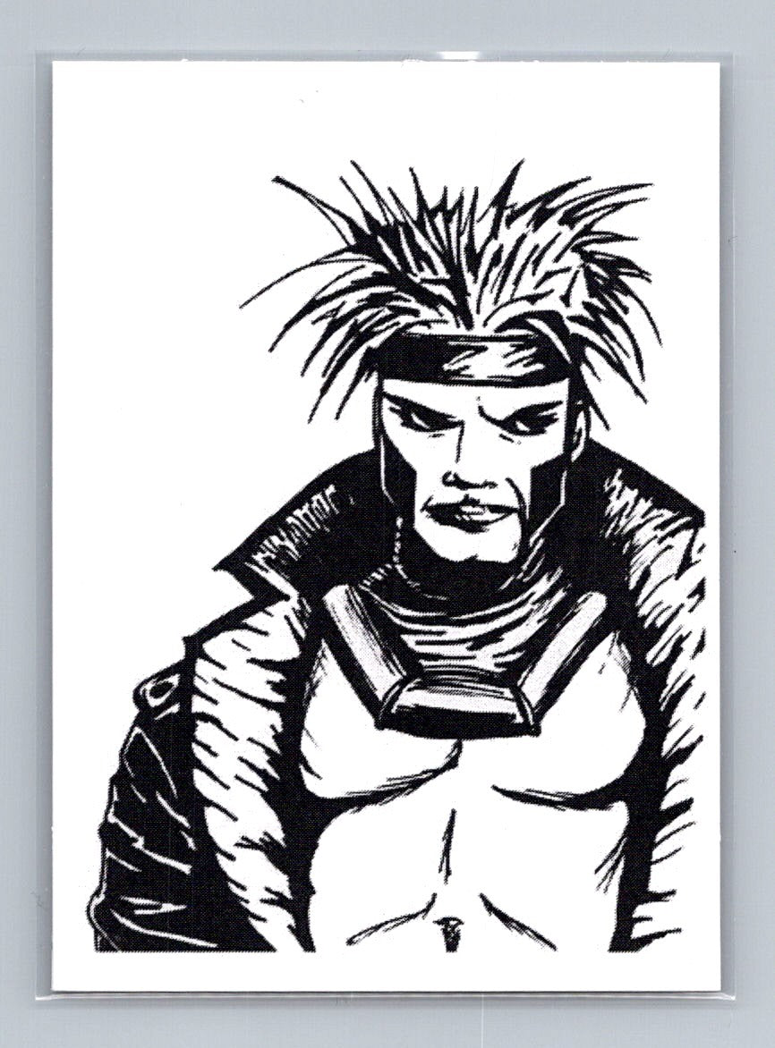 Gambit - Ink - Scott Sketches Trading Card Print Fan Art