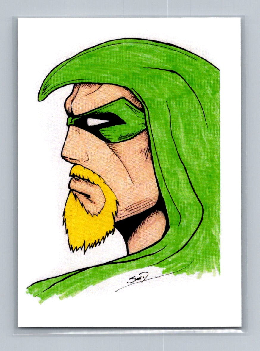 Green Arrow - Marker - Scott Sketches Trading Card Print Fan Art