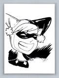 Harley Quinn - Ink - Scott Sketches Trading Card Print Fan Art