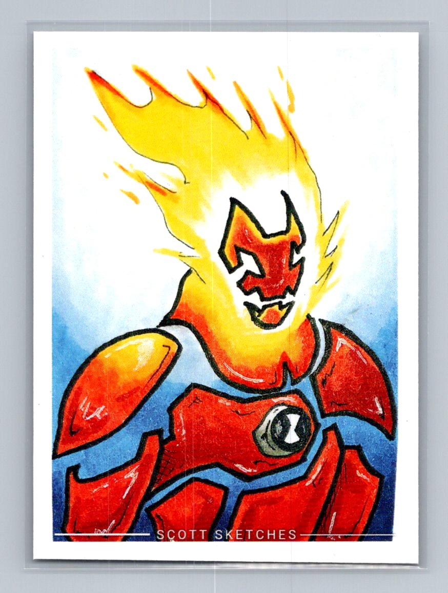 Heatblast - Scott Sketches Trading Card Print Fan Art
