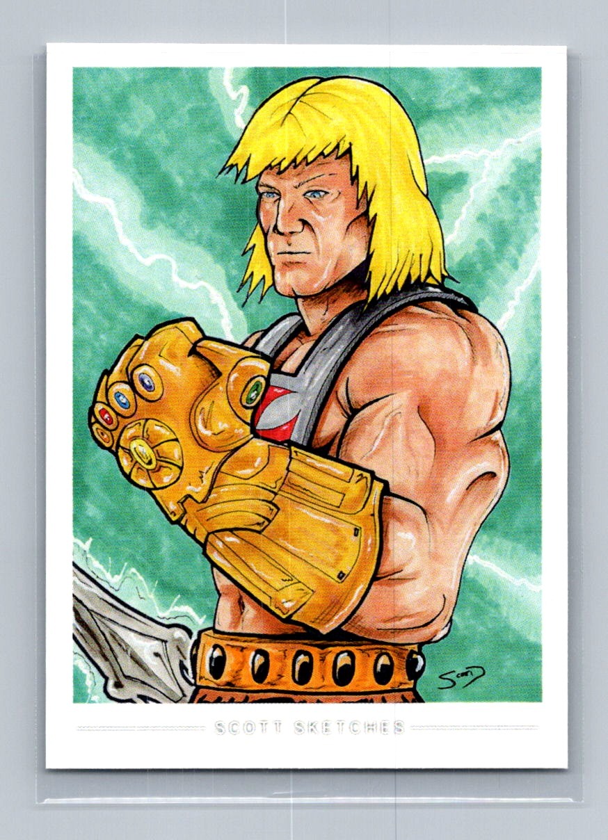 He-Man - Infinity Gauntlet - Scott Sketches Trading Card Print Fan Art