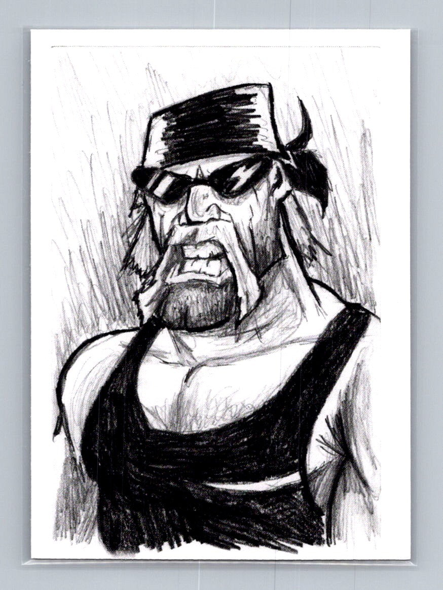 Hulk Hogan - Pencil - Scott Sketches Trading Card Print Fan Art