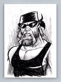 Hulk Hogan - Pencil - Scott Sketches Trading Card Print Fan Art