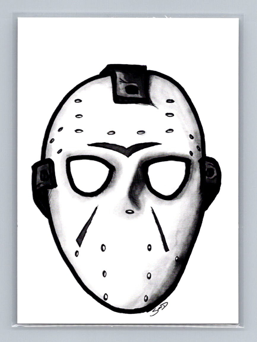 Jason Mask - Scott Sketches Trading Card Print Fan Art