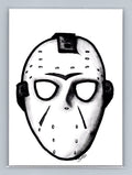Jason Mask - Scott Sketches Trading Card Print Fan Art