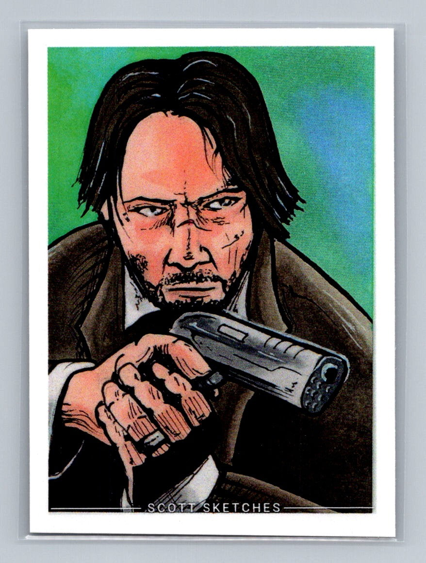 John Wick - Scott Sketches Trading Card Print Fan Art