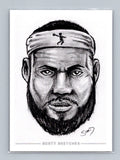 Lebron - Scott Sketches Trading Card Print Fan Art