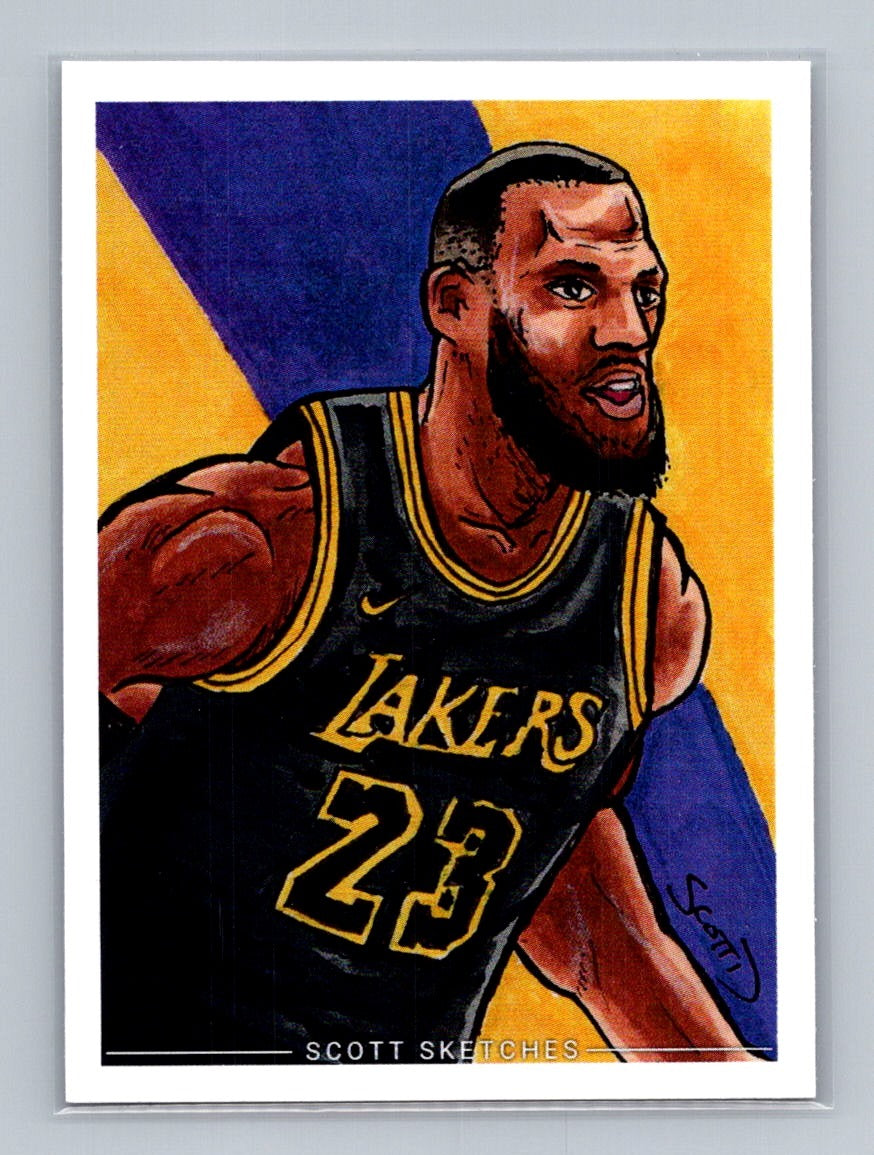 Lebron James - Scott Sketches Trading Card Print Fan Art