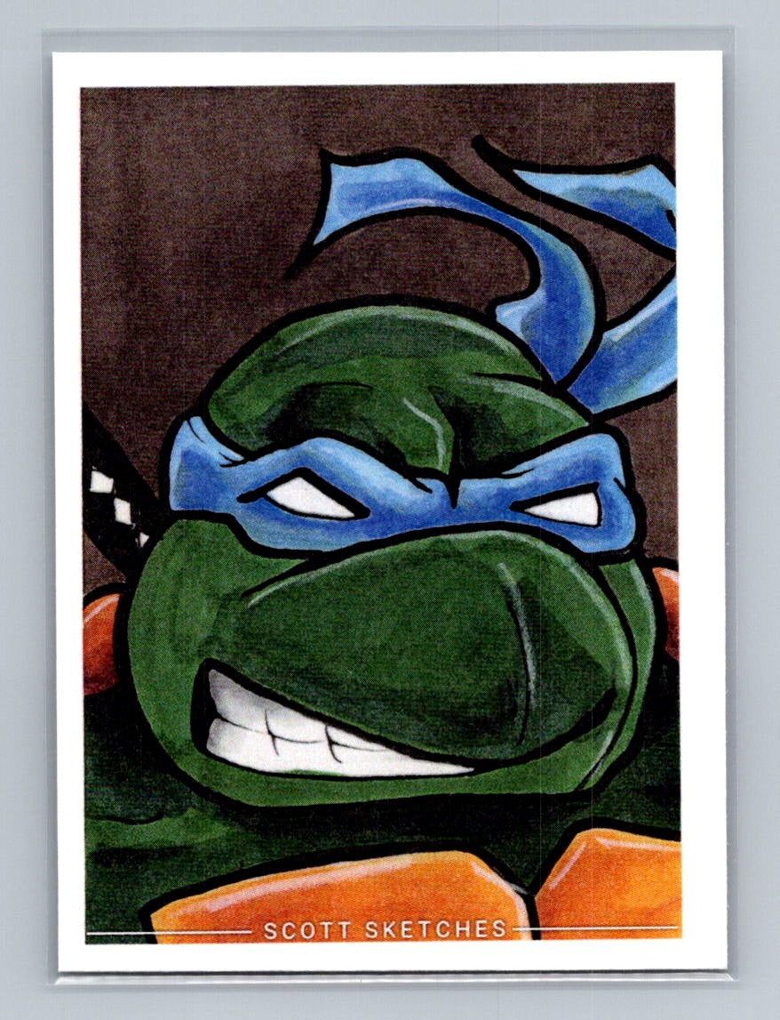 Leonardo - TMNT - Scott Sketches Trading Card Print Fan Art