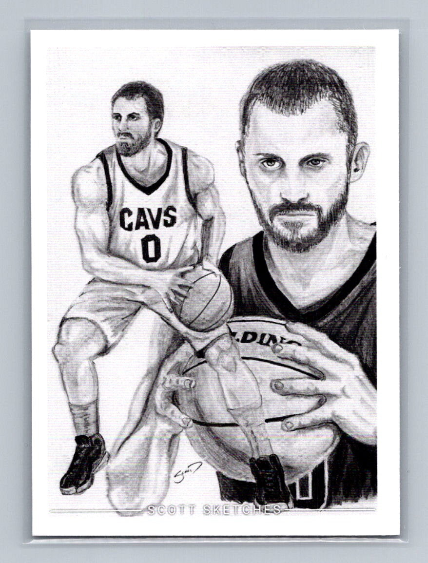 Kevin Love - Scott Sketches Trading Card Print Fan Art