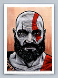 Kratos - Scott Sketches Trading Card Print Fan Art