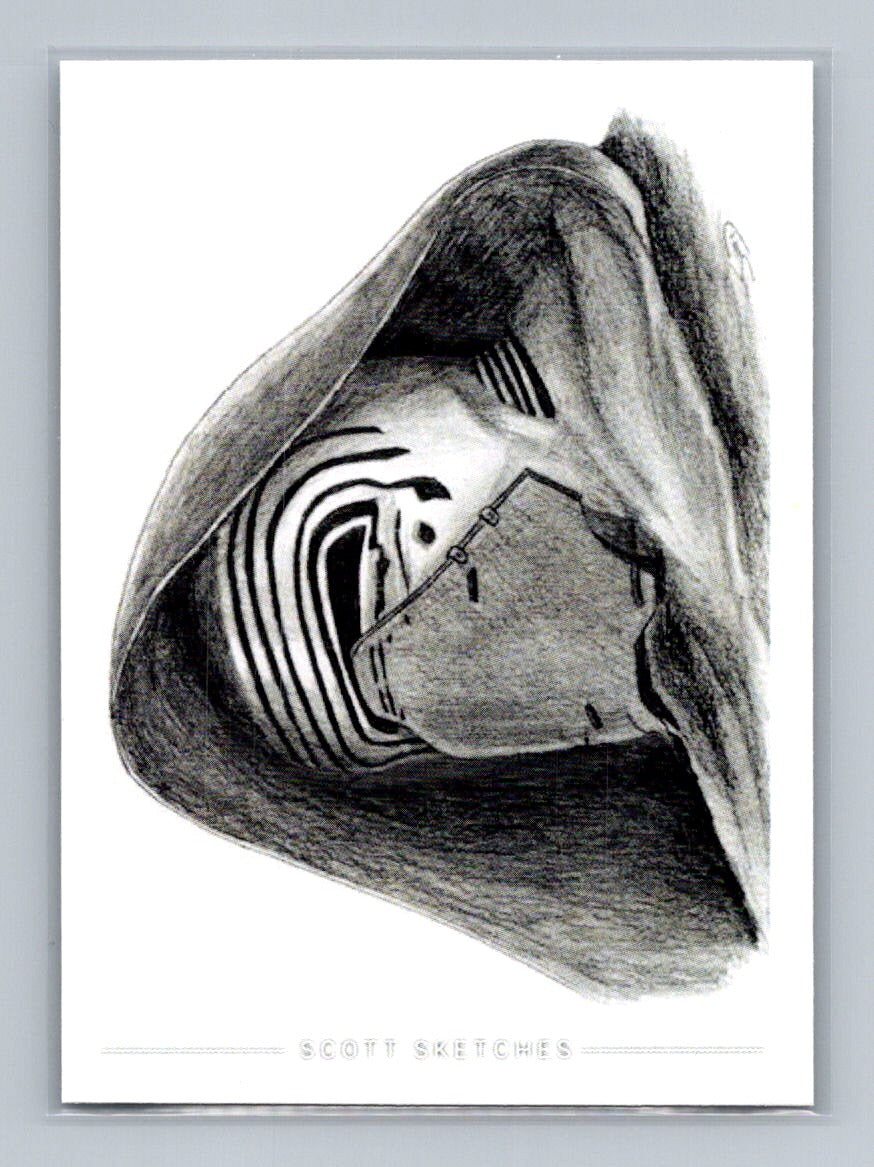 Kylo Ren - Pencil - Scott Sketches Trading Card Print Fan Art