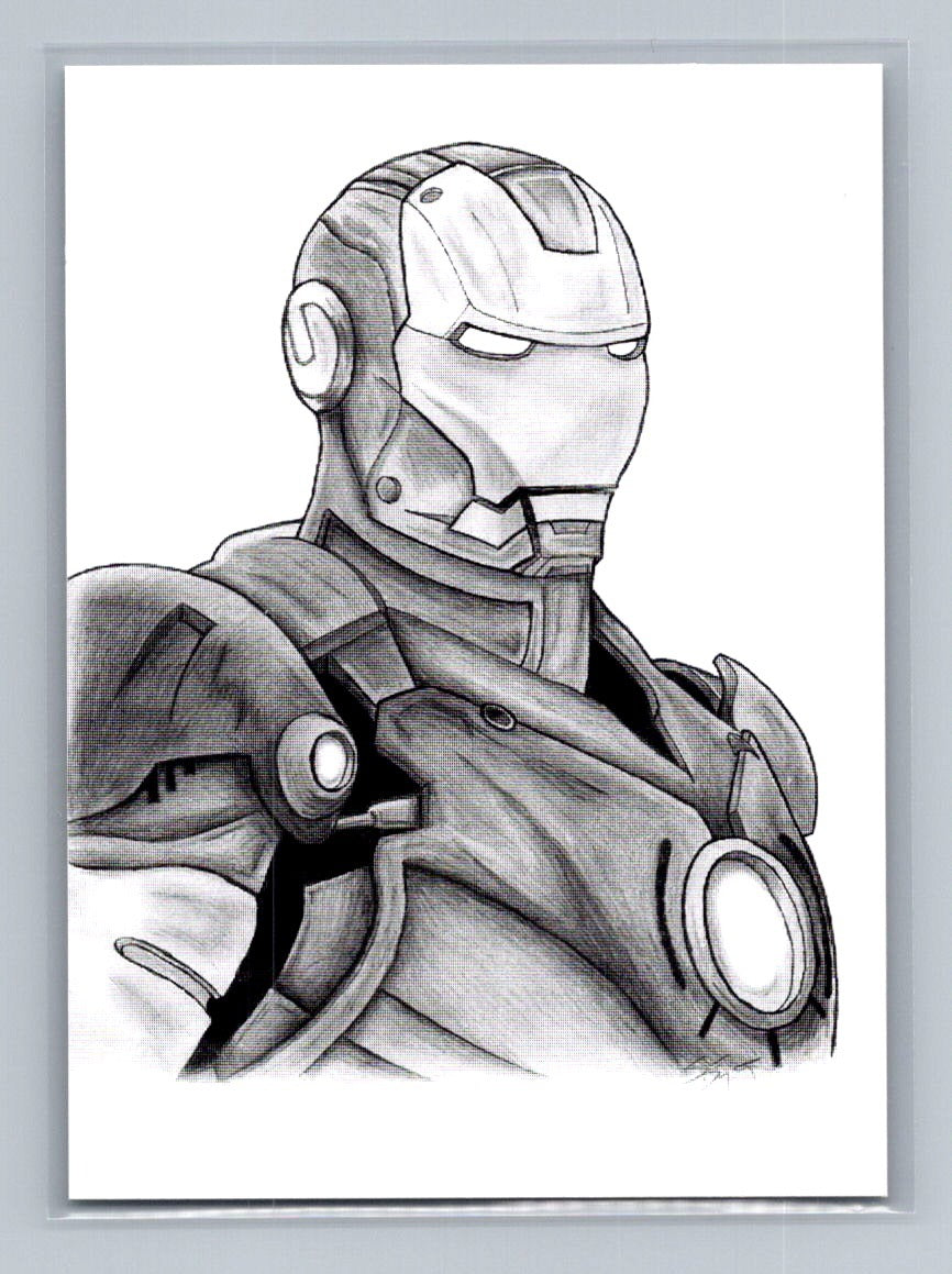 Ironman - Pencil - Scott Sketches Trading Card Print Fan Art