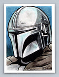Mandalorian - Marker - Scott Sketches Trading Card Print Fan Art