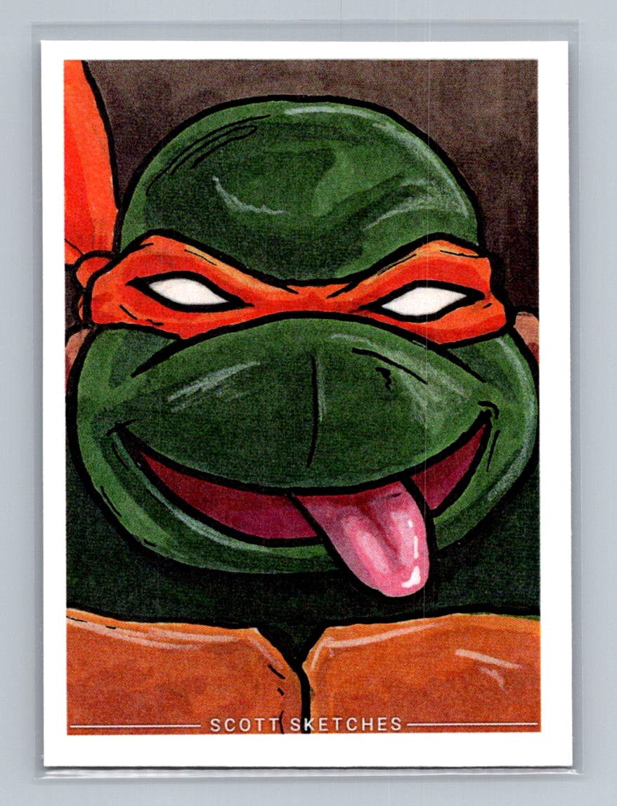 Michelangelo - TMNT - Scott Sketches Trading Card Print Fan Art