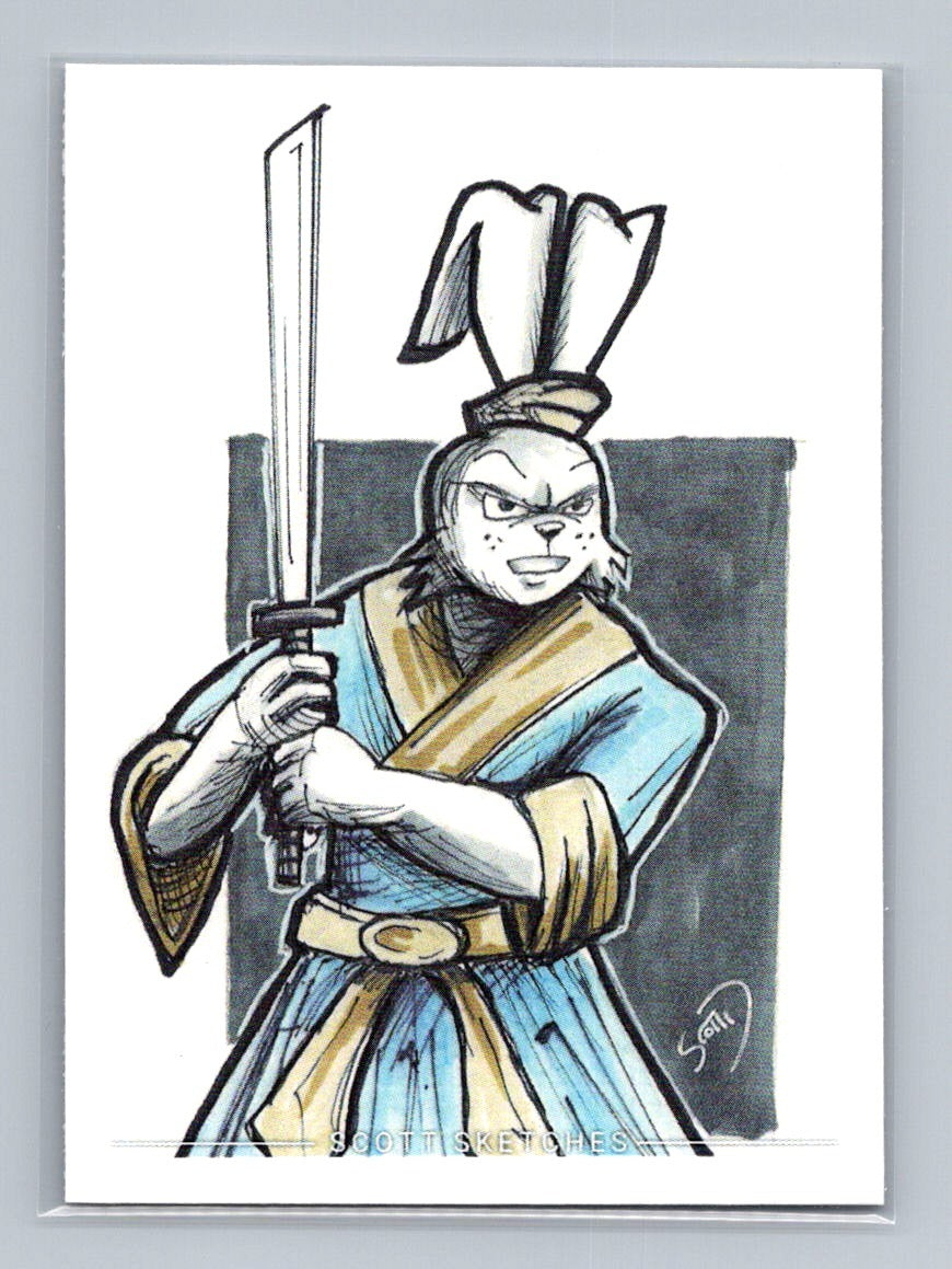 Miyamoto Usagi - TMNT - Scott Sketches Trading Card Print Fan Art